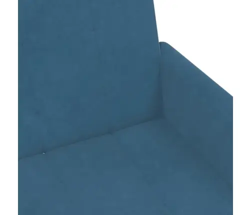 2-Vietīga Dīvāngulta Ar Kāju Balstu, Zils Samts Vidaxl