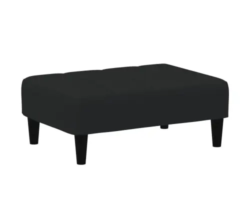 2-Vietīga Dīvāngulta Ar Kāju Balstu, Melns Samts Vidaxl