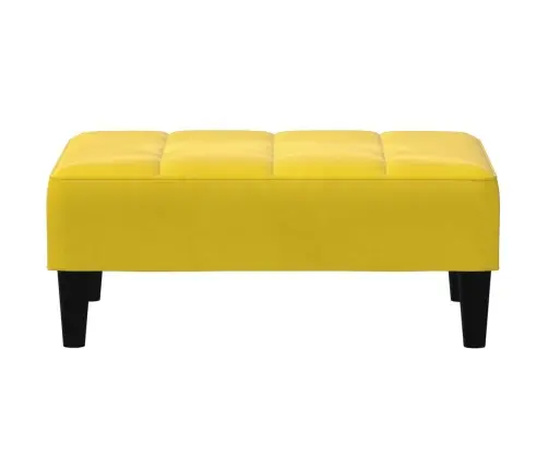 Dvivietė Sofa-Lova Su Pakoja, Geltonos Spalvos, Aksomas