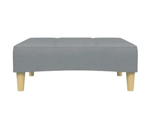 2-Vietīga Dīvāngulta Ar Kāju Balstu, Gaiši Pelēks Audums Vidaxl