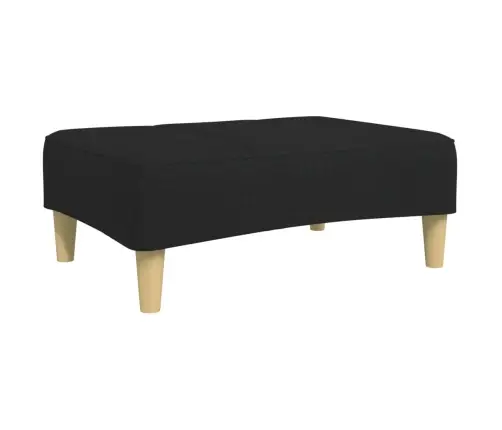 2-Vietīga Dīvāngulta Ar Kāju Balstu, Melns Audums Vidaxl