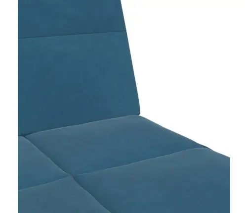 2-Vietīga Dīvāngulta Ar Kāju Balstu, Zils Samts Vidaxl