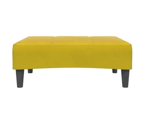 Divvietīga Dīvāngulta Ar Kājsoliņu, Dzeltens Samts Vidaxl