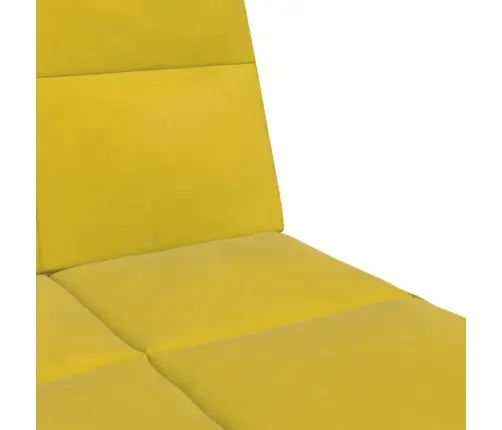 Divvietīga Dīvāngulta Ar Kājsoliņu, Dzeltens Samts Vidaxl