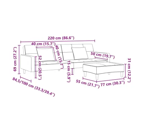 Dvivietė Sofa-Lova Su Pakoja, Mėlynos Spalvos, Aksomas