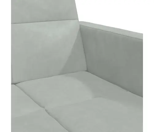 2-Vietīga Dīvāngulta Ar Kāju Balstu, Gaiši Pelēks Samts Vidaxl