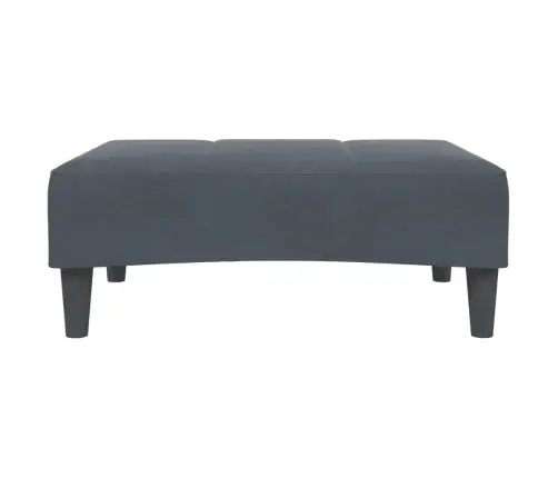 2-Vietīga Dīvāngulta Ar Kāju Balstu, Tumši Pelēks Samts Vidaxl