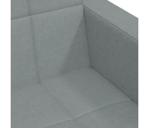 2-Vietīga Dīvāngulta Ar Kāju Balstu, Gaiši Pelēks Audums Vidaxl