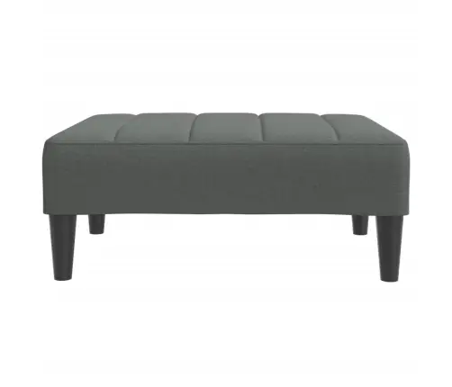 2-Vietīga Dīvāngulta Ar Kāju Balstu, Tumši Pelēks Audums Vidaxl
