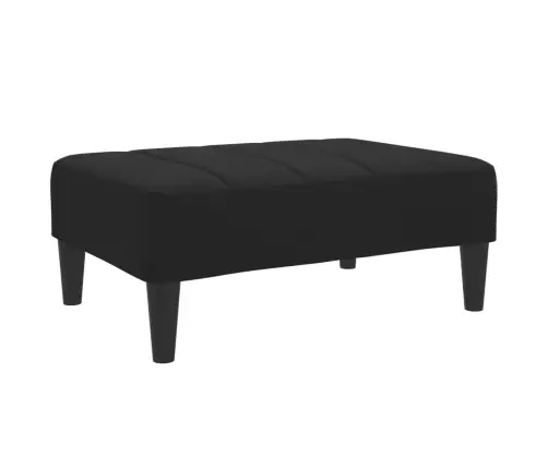 2-Vietīga Dīvāngulta Ar Kāju Balstu, Melns Audums Vidaxl