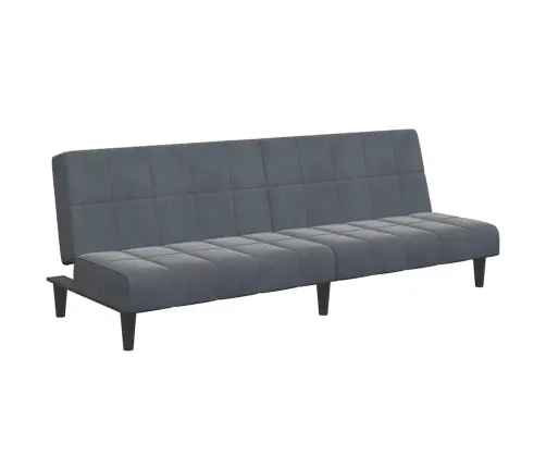 Dvivietė Sofa-Lova Su Pakoja, Tamsiai Pilkos Spalvos, Aksomas