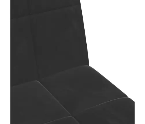 2-Vietīga Dīvāngulta Ar Kāju Balstu, Melns Samts Vidaxl