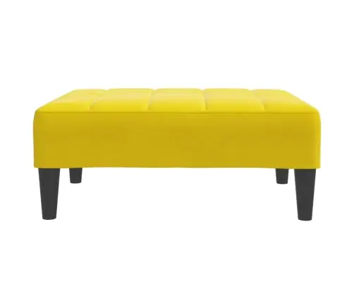 Divvietīga Dīvāngulta Ar Kājsoliņu, Dzeltens Samts Vidaxl