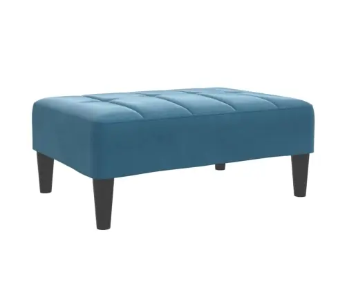 2-Vietīga Dīvāngulta Ar Kāju Balstu, Zils Samts Vidaxl