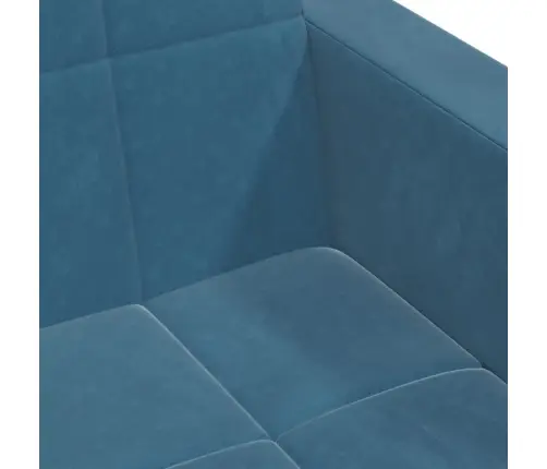 2-Vietīga Dīvāngulta Ar Kāju Balstu, Zils Samts Vidaxl