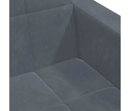 Dvivietė Sofa-Lova Su Pakoja, Tamsiai Pilkos Spalvos, Aksomas