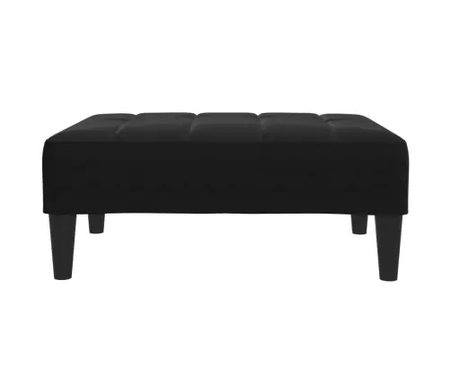 2-Vietīga Dīvāngulta Ar Kāju Balstu, Melns Samts Vidaxl