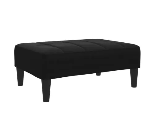 2-Vietīga Dīvāngulta Ar Kāju Balstu, Melns Samts Vidaxl