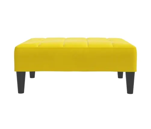 Divvietīga Dīvāngulta Ar Kājsoliņu, Dzeltens Samts Vidaxl