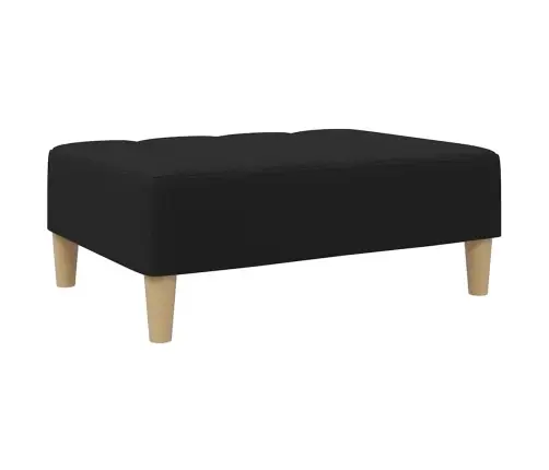 2-Vietīga Dīvāngulta Ar Kāju Balstu, Melns Audums Vidaxl