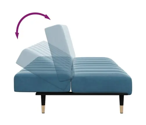 2-Kohaline Diivanvoodi Jalapingiga, Sinine, Samet