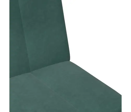 2-Vietīga Dīvāngulta Ar Kāju Balstu, Zaļš Samts Vidaxl