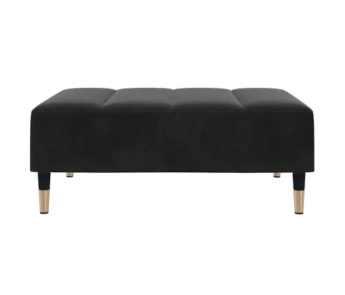2-Vietīga Dīvāngulta Ar Kāju Balstu, Melns Samts Vidaxl