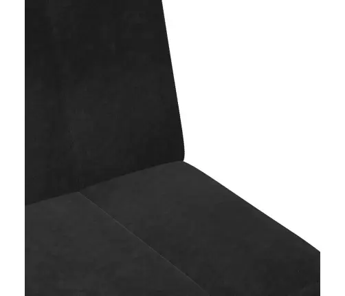 2-Vietīga Dīvāngulta Ar Kāju Balstu, Melns Samts Vidaxl
