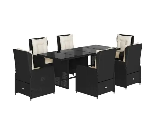 7-Daļīgs Dārza Mēbeļu Komplekts Ar Matračiem, Pe Rotangpalma Vidaxl