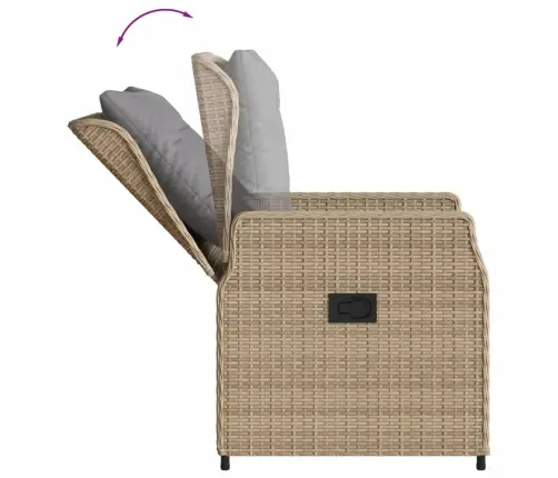 9-Daļīgs Virtuves Mēbeļu Komplekts Ar Matračiem, Pe Rotangpalma Vidaxl