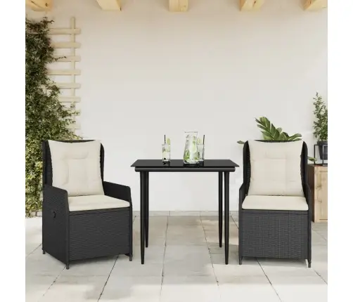 3-Daļīgs Dārza Mēbeļu Komplekts, Matrači, Pe Rotangpalma Vidaxl