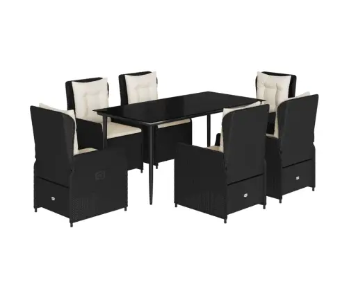 7-Daļīgs Dārza Mēbeļu Komplekts Ar Matračiem, Pe Rotangpalma Vidaxl