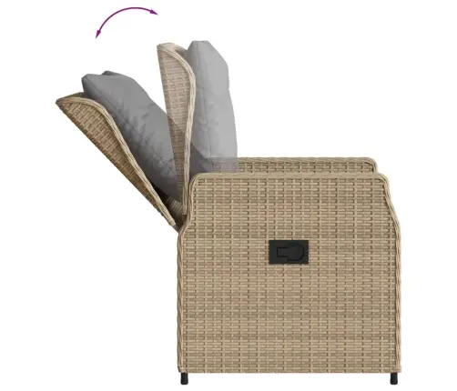 7-Osaline Aiamööbli Komplekt Patjadega, Beež, Polürotang