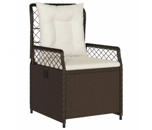 9-Daļīgs Dārza Mēbeļu Komplekts, Matrači, Brūna Pe Rotangpalma Vidaxl