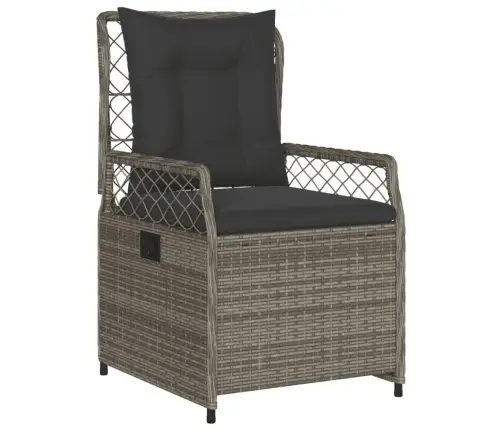 5-Daļīgs Dārza Mēbeļu Komplekts, Matrači, Pelēka Pe Rotangpalma Vidaxl