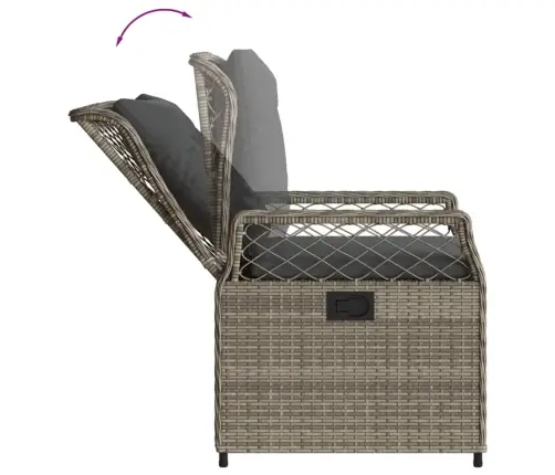 Sodo Komplektas Su Pagalvėlėmis, 5 Dalių, Pilkas, Poliratanas