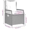7-Daļīgs Dārza Mēbeļu Komplekts, Matrači,Gaiši Pelēka Pe Pinums Vidaxl