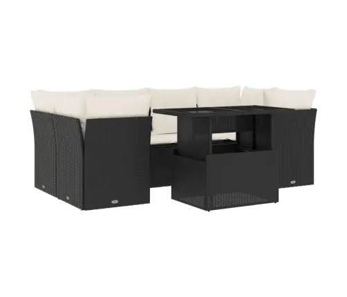 7-Osaline Aiadiivani Komplekt Patjadega, Must, Polürotang