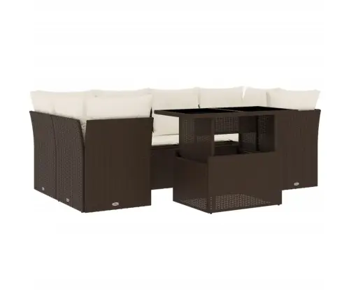 7-Daļīgs Dārza Dīvānu Komplekts, Matrači, Brūna Pe Rotangpalma Vidaxl 7-Daļīgs Dārza Dīvānu Komplekts, Matrači, Brūna Pe Rotangpalma Vidaxl