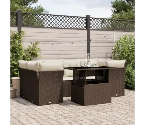 7-Daļīgs Dārza Dīvānu Komplekts, Matrači, Brūna Pe Rotangpalma Vidaxl 7-Daļīgs Dārza Dīvānu Komplekts, Matrači, Brūna Pe Rotangpalma Vidaxl