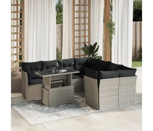 9-Osaline Aiadiivani Komplekt Patjadega, Helehall, Polürotang