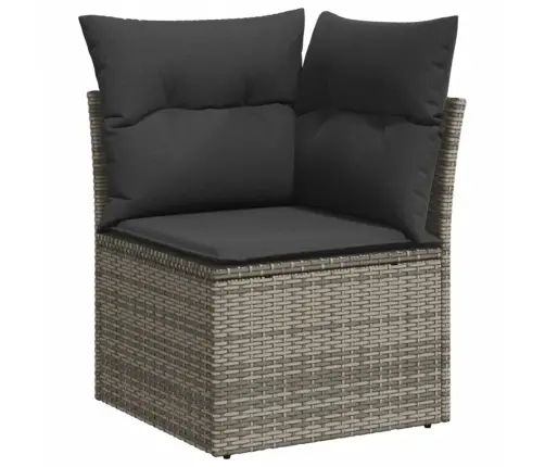 Sofos Komplektas Su Pagalvėlėmis, 6 Dalių, Pilkas, Poliratanas