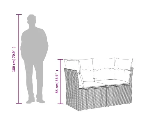 7-Osaline Aiadiivani Komplekt Patjadega, Hall, Polürotang