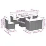 9-Daļīgs Dārza Dīvāna Komplekts Ar Matračiem, Pelēks Pe Pinums Vidaxl