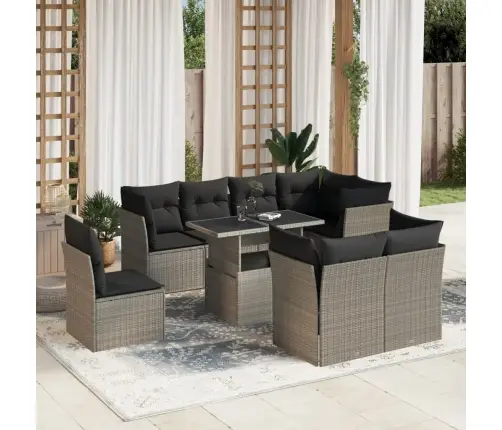 9-Osaline Aiadiivani Komplekt Patjadega, Helehall, Polürotang