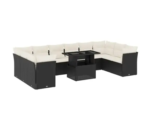 11-Osaline Aiadiivani Komplekt Patjadega, Must, Polürotang