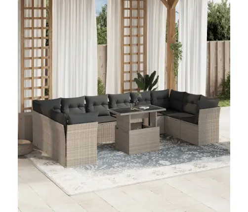 11-Osaline Aiadiivani Komplekt Patjadega, Helehall, Polürotang