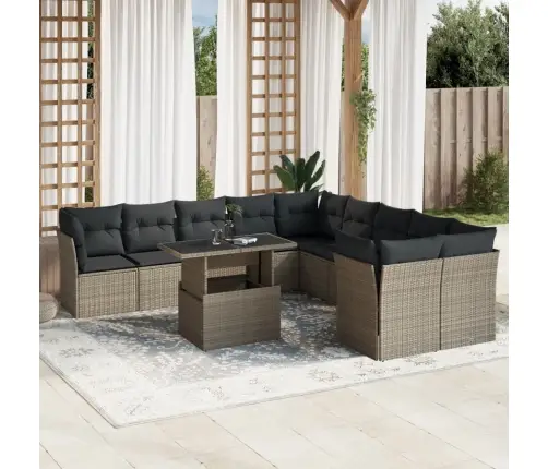 11-Osaline Aiadiivani Komplekt Patjadega, Helehall, Polürotang