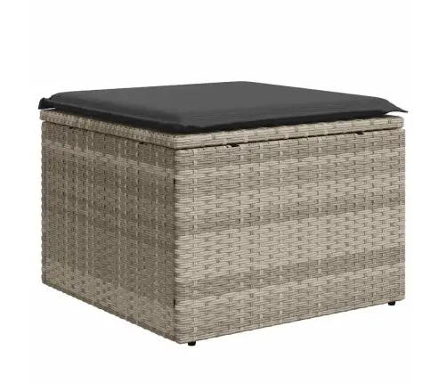 6-Osaline Aiamööblikomplekt Patjadega, Helehall, Polürotang