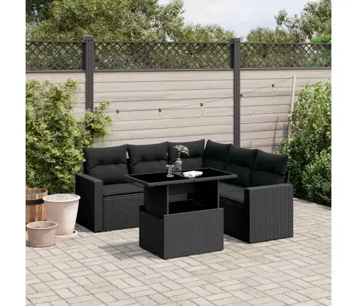 6-Osaline Aiadiivani Komplekt Patjadega, Must, Polürotang